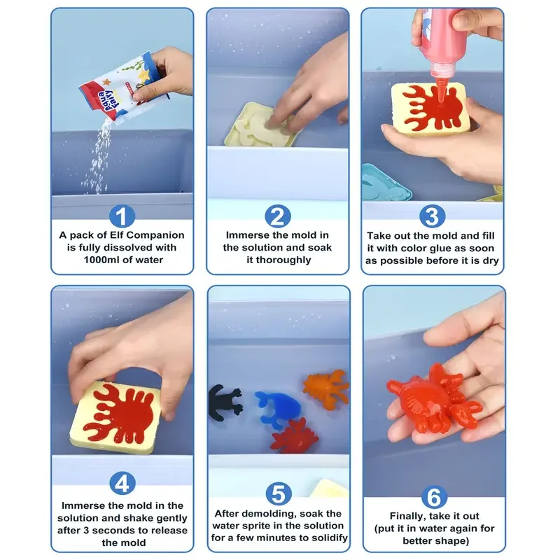 Kids Handmade DIY Craft Painting Stickers Montessori Education Origami Magic Water Elves Kit Set Toys Children Gift Kids Craft - Image 4